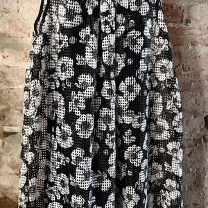 Chelsea & Theodore Black and White Floral Mini Dress